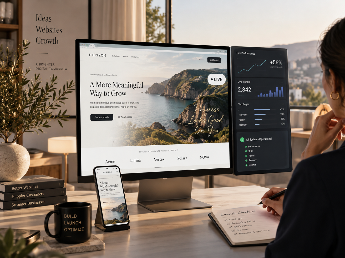 Business website and systems launching